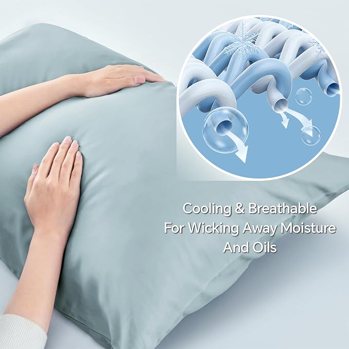 BEDELITE Pillow Cases Queen Size Set of 2, Rayon Derived from Bamboo, Cooling - Image 3