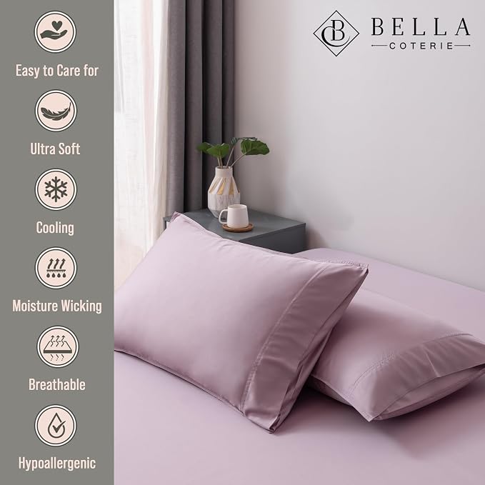 BELLA COTERIE | Luxury Bamboo Viscose King Size Pillowcase Set | 100 % - Image 2