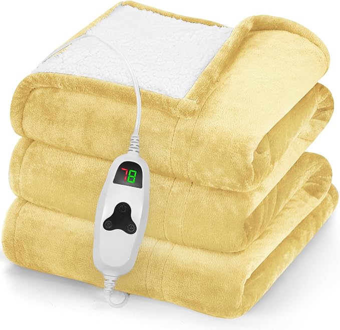 greenoak Heated Blanket Electric Throw 50"X60", Heating Blankets by Greenoak