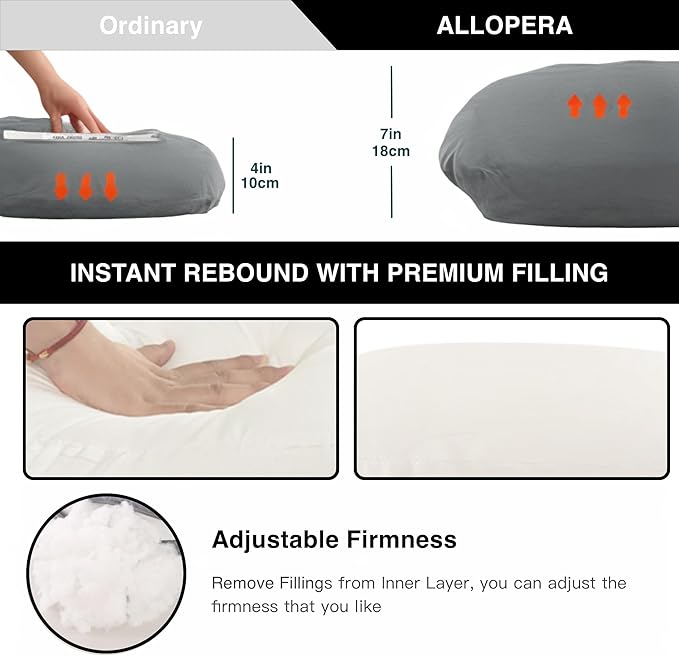 ALLOPERA Pregnancy Pillow, Full Body Maternity Pillow 57 inch, - Image 5