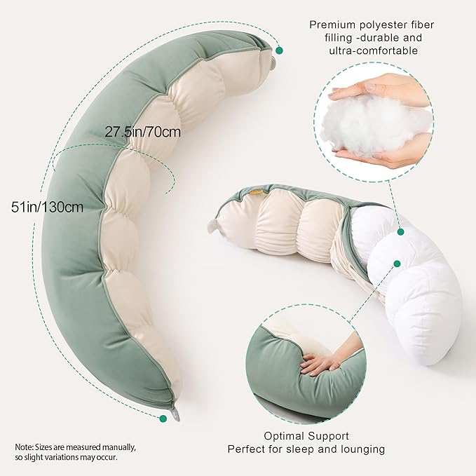 Peallow – Long Round Body Pillow - Image 3