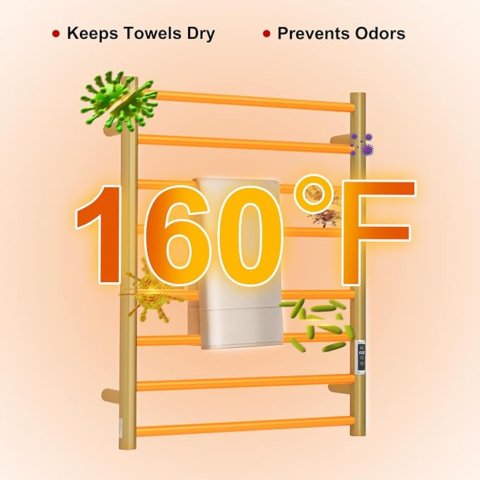 Heated Towel Racks for Bathroom, Wall Mounted Electric Towel Warmer Racks - Image 3
