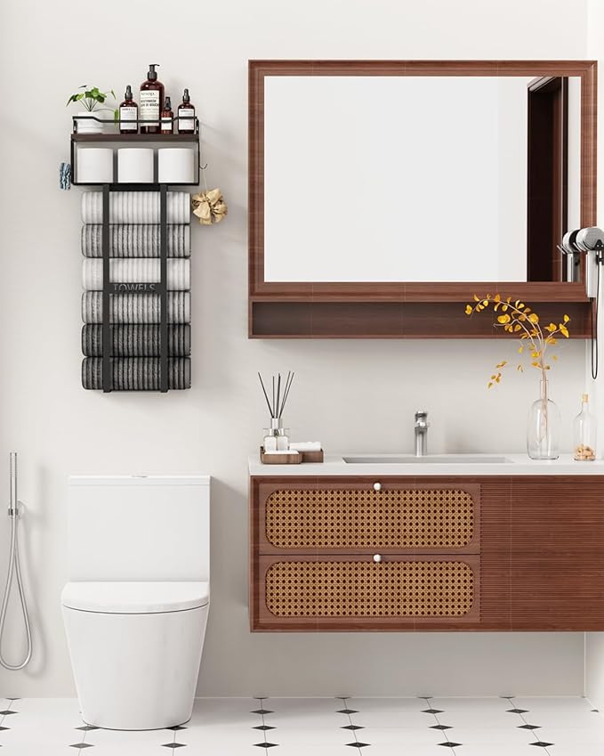 Large Towel Rack & Bathroom Towel Holder - Image 5