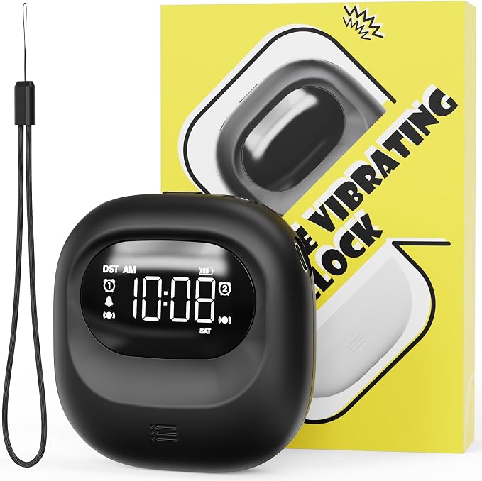ROCAM Rechargeable Vibrating Alarm Clock Bed Shaker, 3000mAh Portable Travel by ROCAM