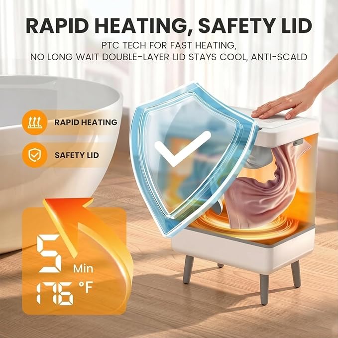 35L Foldable Towel Warmer Bucket - Image 4