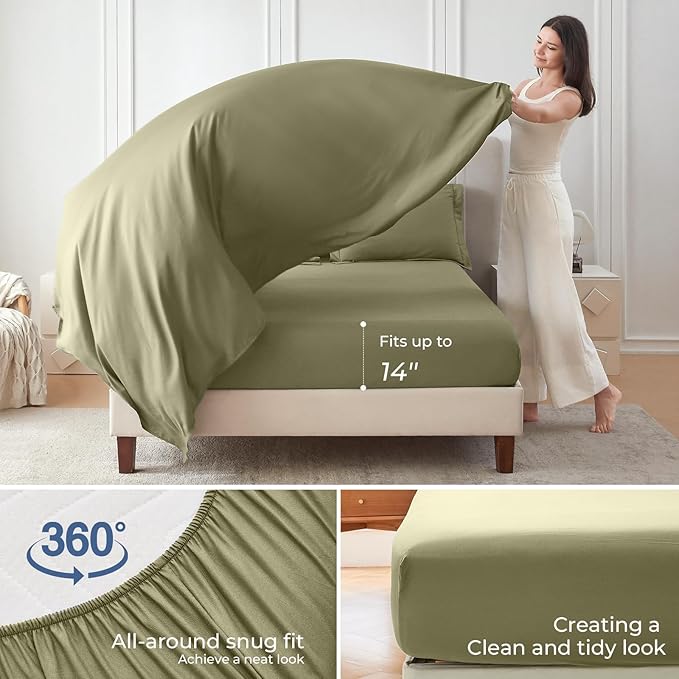 Sasttie Queen Comforter Set, 7 Pieces Bed in a Bag Queen, Complete Bedding Set - Image 4