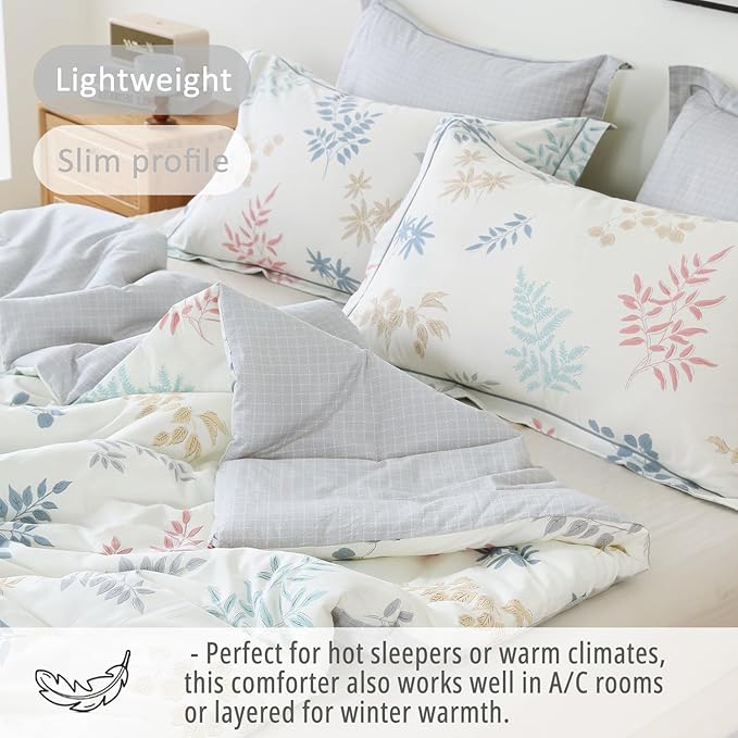 LEMIROE White Cotton Comforter King Size 3Pcs - Image 3