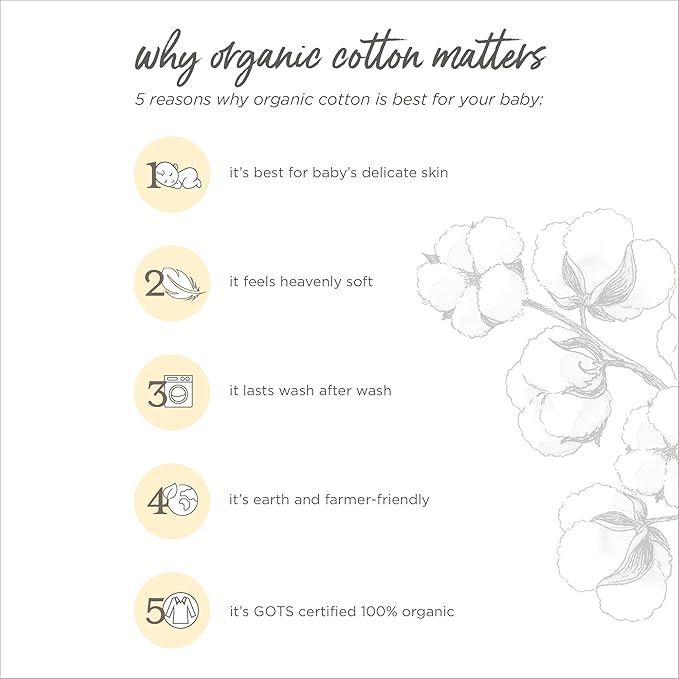 Burt's Bees Baby Essential Organic Cotton Fitted Crib Sheet, Breathable - Image 5