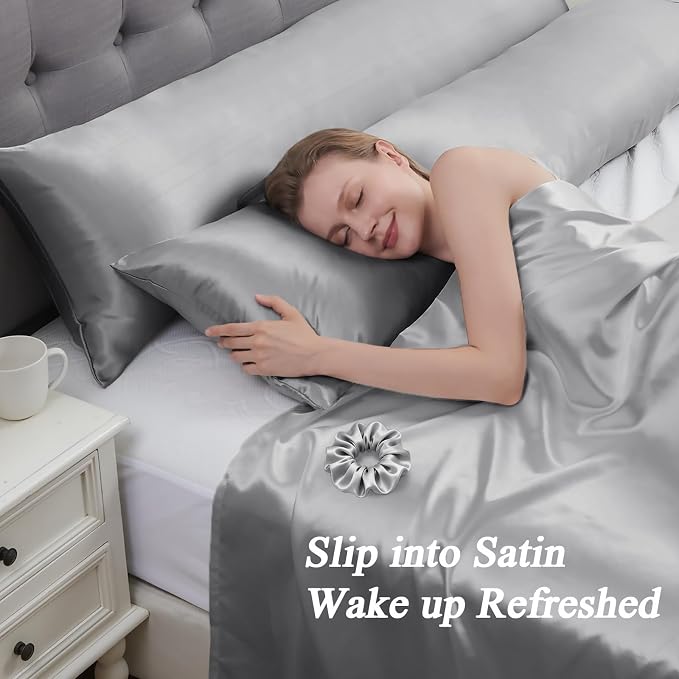 Satin Body Pillow Pillowcase 1pc, Silky Body Pillow Cover Similar to Silk - Image 2