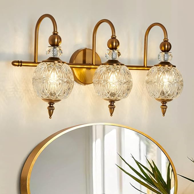 Piepooye Vintage Bathroom Lights Fixtures Gold Vanity Light by Piepooye