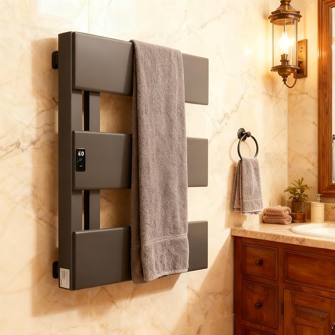 Verida Towel Warmer Rack, Support Hardwired and Plug-in, Wall-Mounted Electric - Image 9