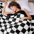Black Checkered Weighted Blanket by BETU