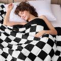 Black Checkered Weighted Blanket by BETU