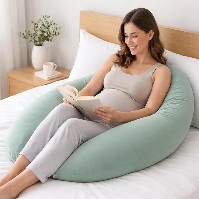 Pregnancy Pillow for Side Sleeping, 74 Inch C Shaped Long Body Pillow, Sleep - Image 6