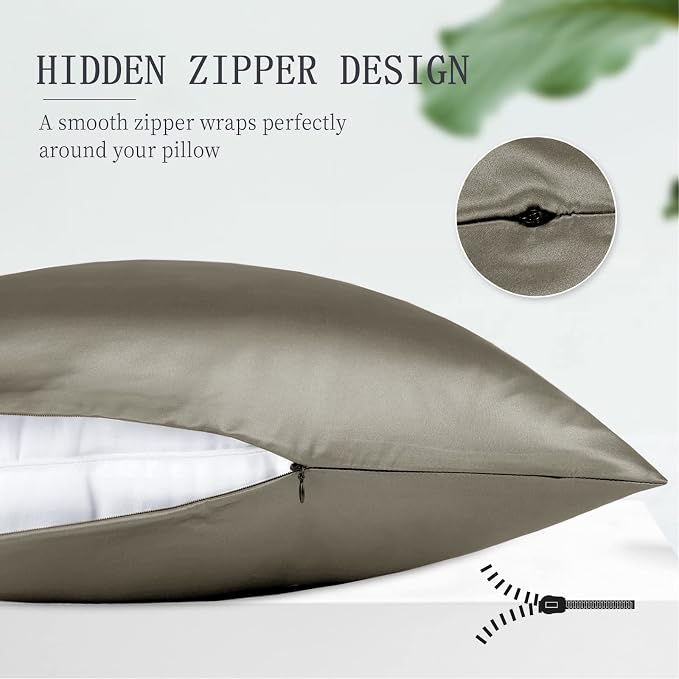 OLESILK Silk Body Pillowcase 20x54 Zippered: 100% Mulberry Silk - Image 6