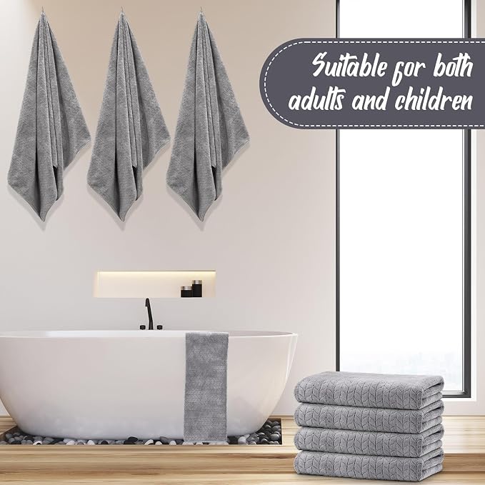 SmoothNovelty 16 Pack Microfiber Bath Towels Bulk 27'' x 60'' Oversized Size - Image 6