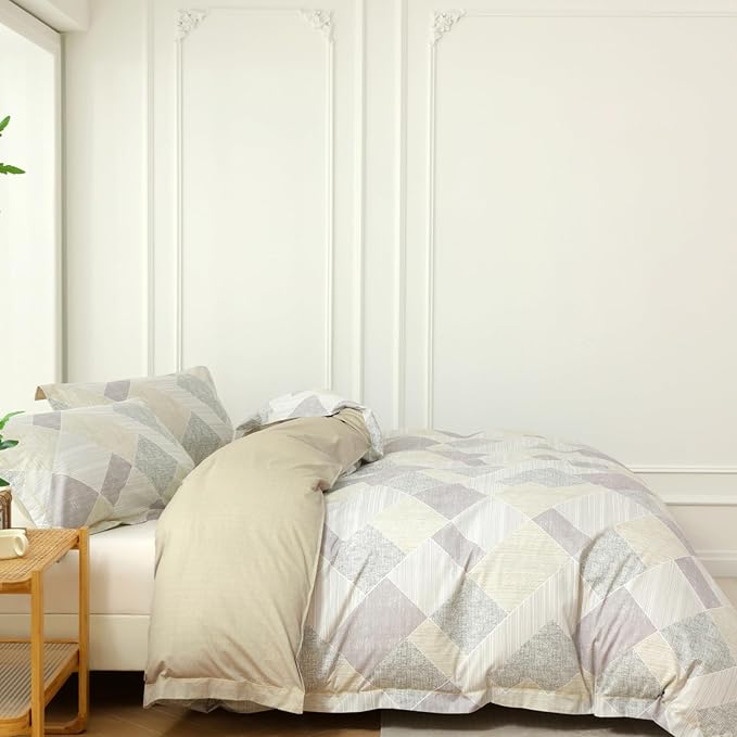 OAITE Duvet Cover Set Twin Size Floral Pattern Ultra Soft 100% Cotton Duvet - Image 3