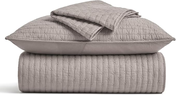 EVERGRACE Cross Stitch Pre-Washed Cotton Quilt Bedding Set Queen Size, - Image 9
