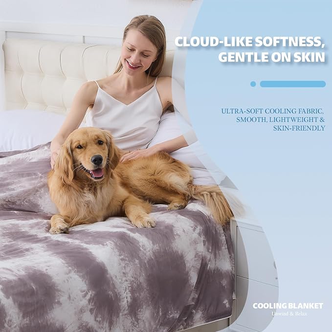 Cooling Blanket Throw Size for Hot Sleepers Ultra Lightweight & Breathable - Image 2