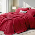 Queen Comforter Set Red by Velorose