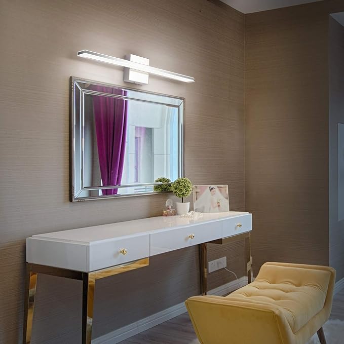 Chrome Bathroom Light Fixtures 24 Inch Bath Wall Lighting IP44 14W Vanity Lamp - Image 4