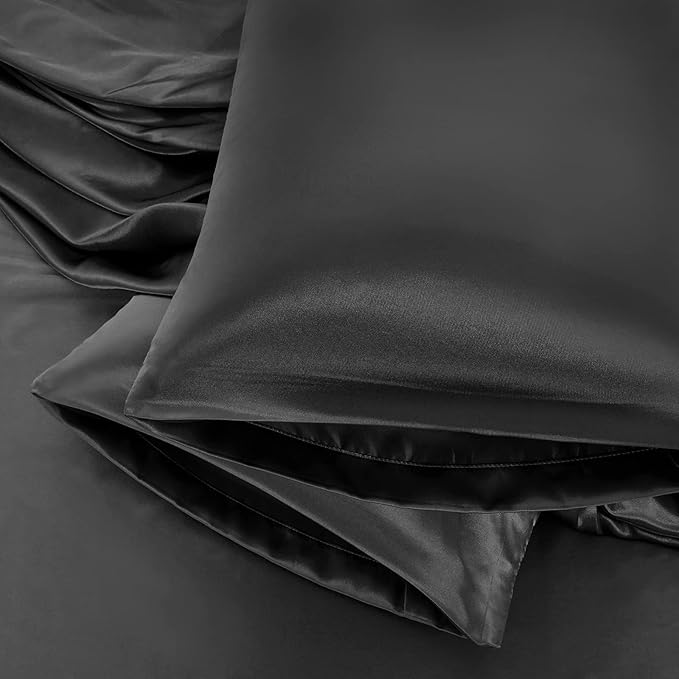 Aormenzy Satin Pillow Cases for Women Queen Size Set of 2, Fade Resistant by Aormenzy