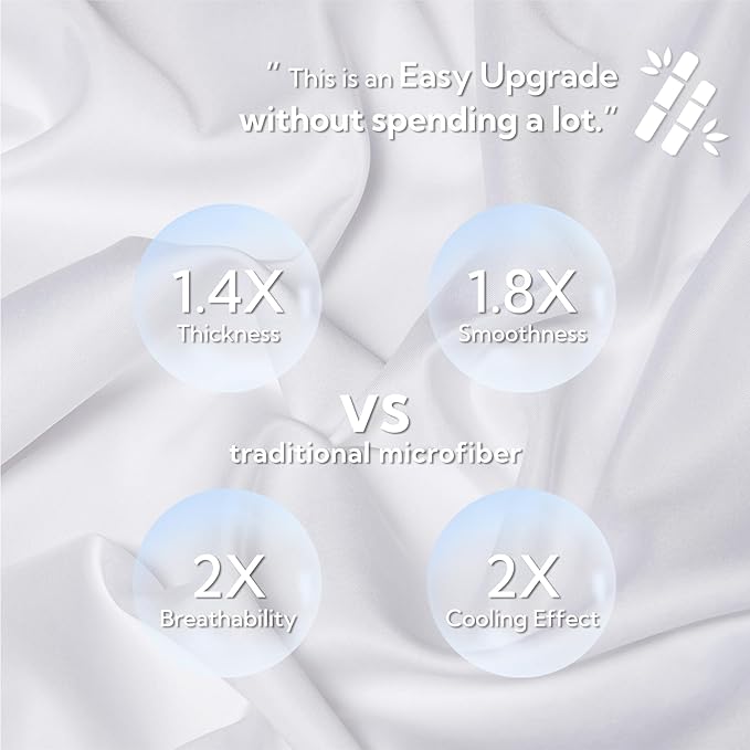 MR&HM Pillow Cases Queen Size Set of 2, Cooling Pillow Case - Image 4