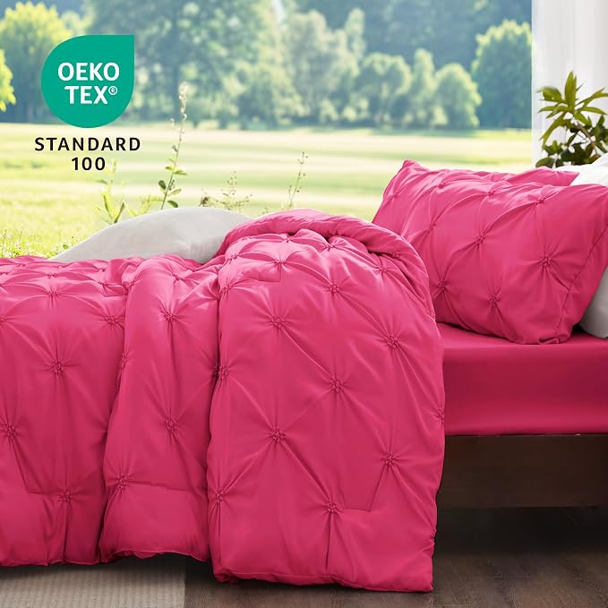 BEDELITE Hot Pink Twin Comforter Set - Image 3