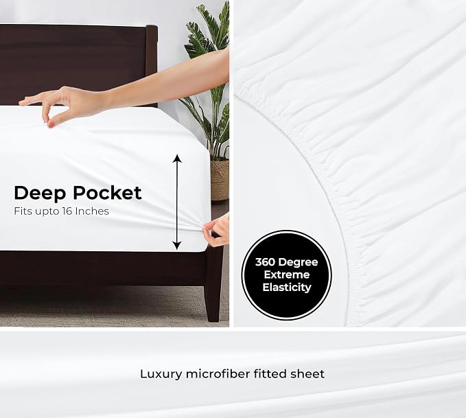 Royale Linens Fitted Sheet Full - Image 3