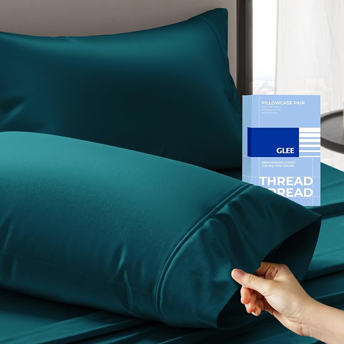 Thread Spread 100% Cotton King Size Pillow Cases Set of 2 by THREADSPREAD