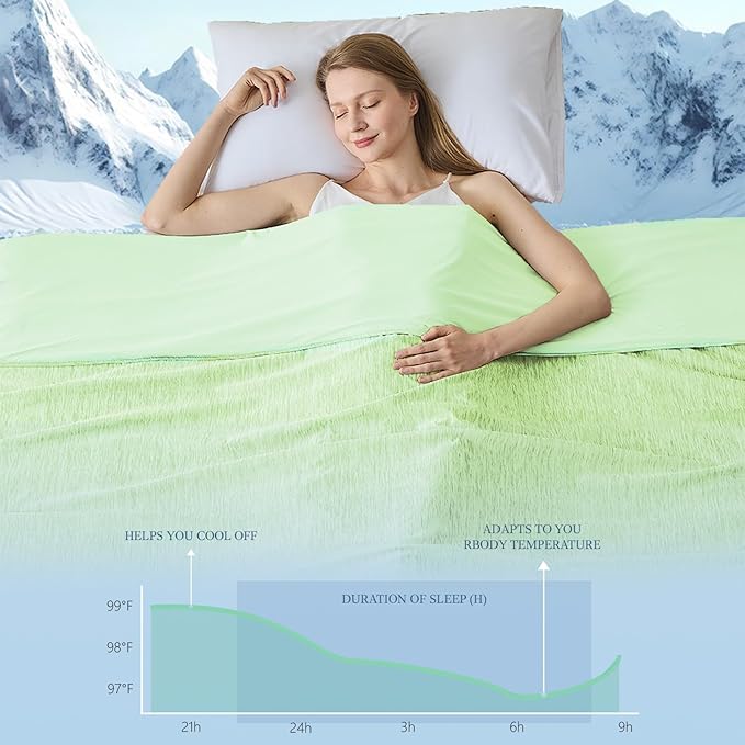 Cooling Blanket Queen Size, Cold Blanket Thin Lightweight Breathable Soft - Image 2