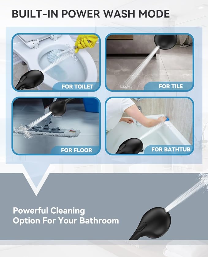 JDO Shower Head with Handheld, High Pressure Handheld Shower Head 9 Settings - Image 2