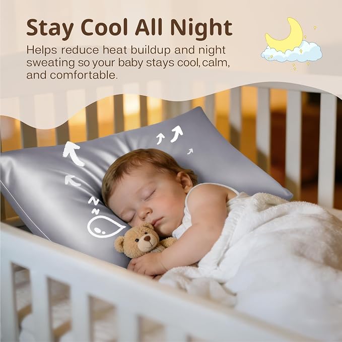 MR&HM Breathable Toddler Pillowcase 13"x18" Travel Pillow Case Set of 2 - Image 5