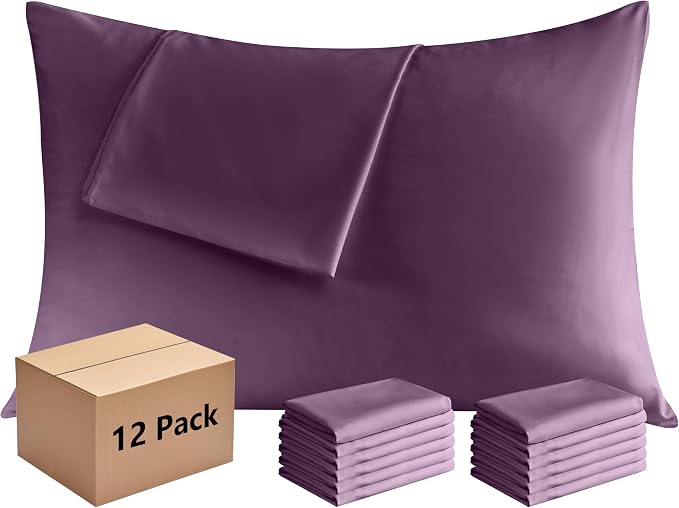 Pillowcases King 12 Pack, 20x36 Pillow Cases by Culve