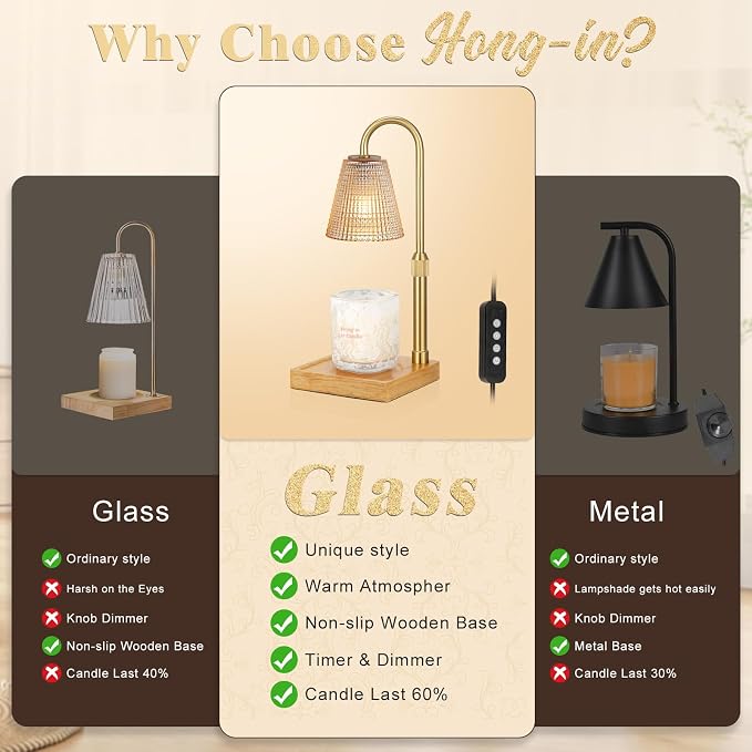 Hong-in Adjustable Height Candle Warmer Lamp - Image 7
