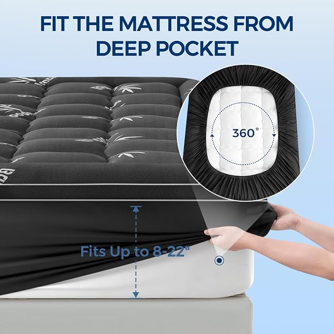 Mattress Topper Twin XL Size, Cooling Extra Thick Breathable Viscose Made from - Image 6