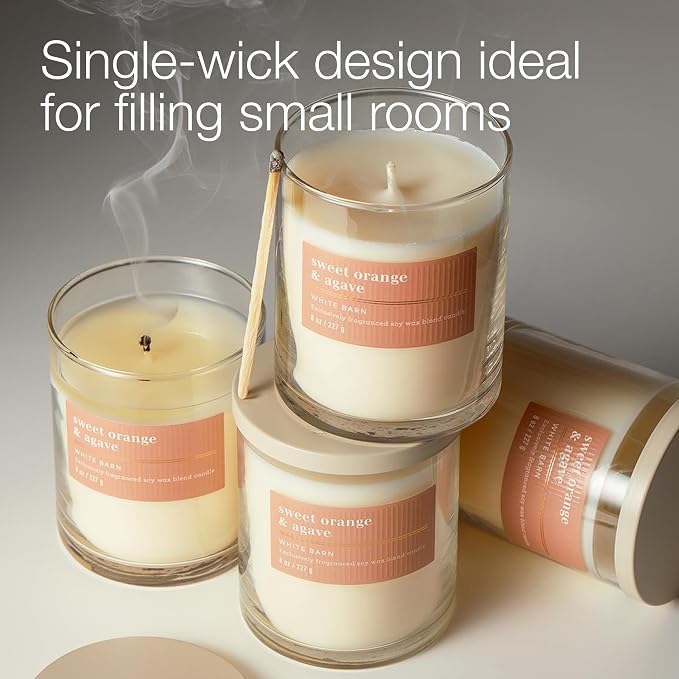 Bath & Body Works Single Wick Candle, Sweet Orange & Agave Candle, Long-Lasting - Image 5