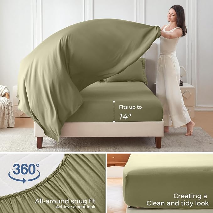 Sasttie Twin Comforter Set, 5 Pieces Reversible Bed in a Bag Twin, Complete - Image 5