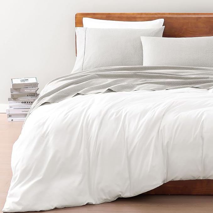 LANE LINEN 100% Organic Cotton Grey Queen-Sheets Set 4-Piece Long Staple - Image 8