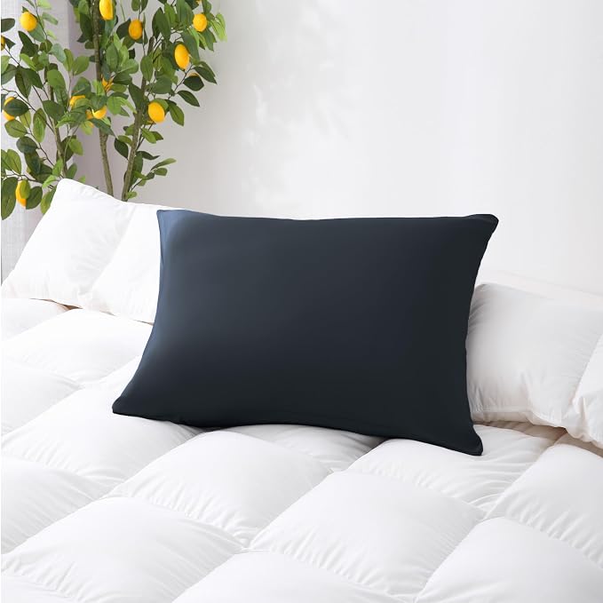 ZPECC Black Pillow Cases Standard Size Set of 4, 20x26 Envelope Closure - Image 6