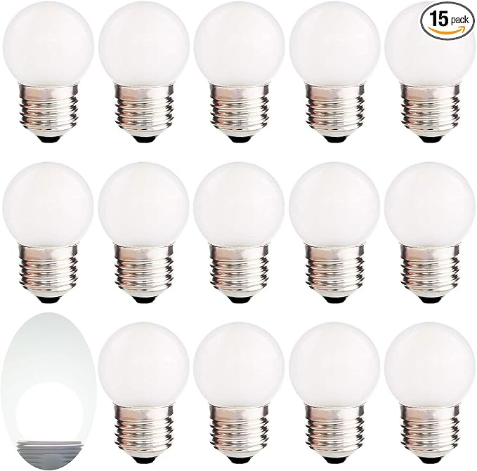 15 Pack Frosted LED Replacement Bulbs, Low Wattage Led Bulb, 1.5W Equivalent 15 by lightinlife-DIYIdeallife