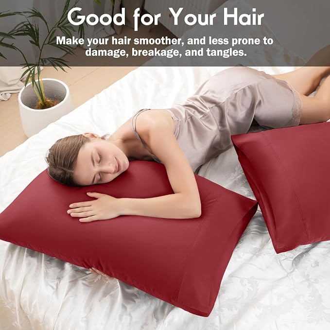 Pillowcases King Size 2 Pack, Cooling Viscose from Bamboo Pillow Cases - Image 6