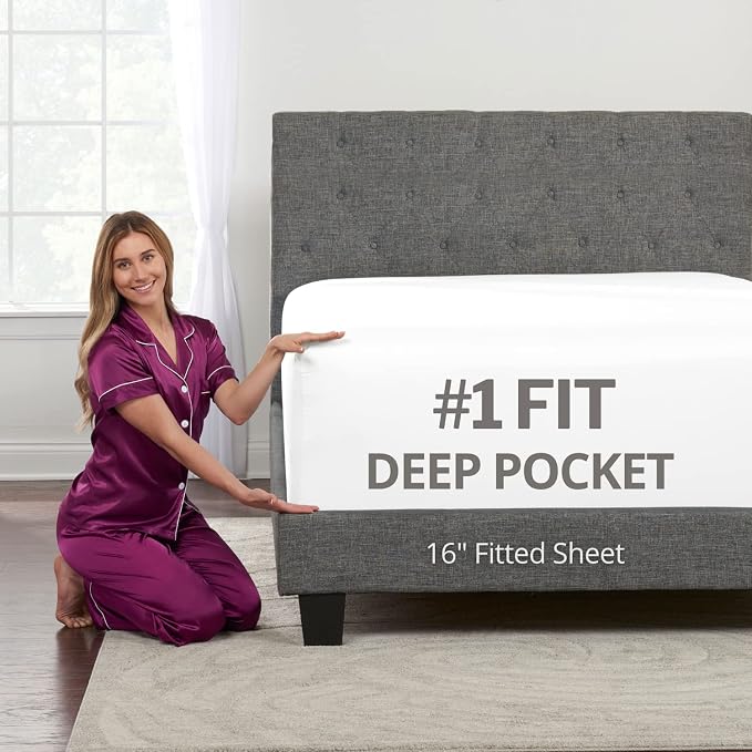 DeaLuxe White FittedSheet Only by DeaLuxeBedding