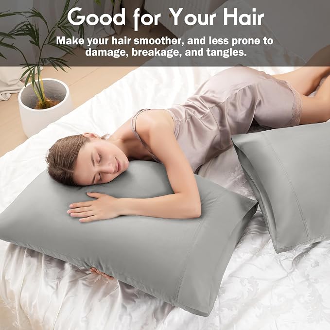 Pillowcases King Size 2 Pack, Cooling Viscose from Bamboo Pillow Cases - Image 5