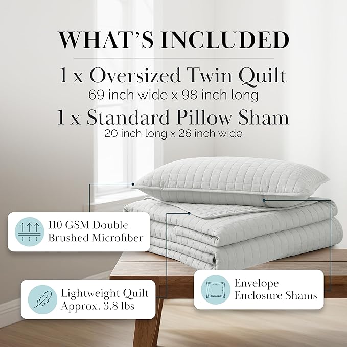 Southshore Fine Living, Inc. Twin XL Comforter Quilt Bedding Set, Dorm Room - Image 2