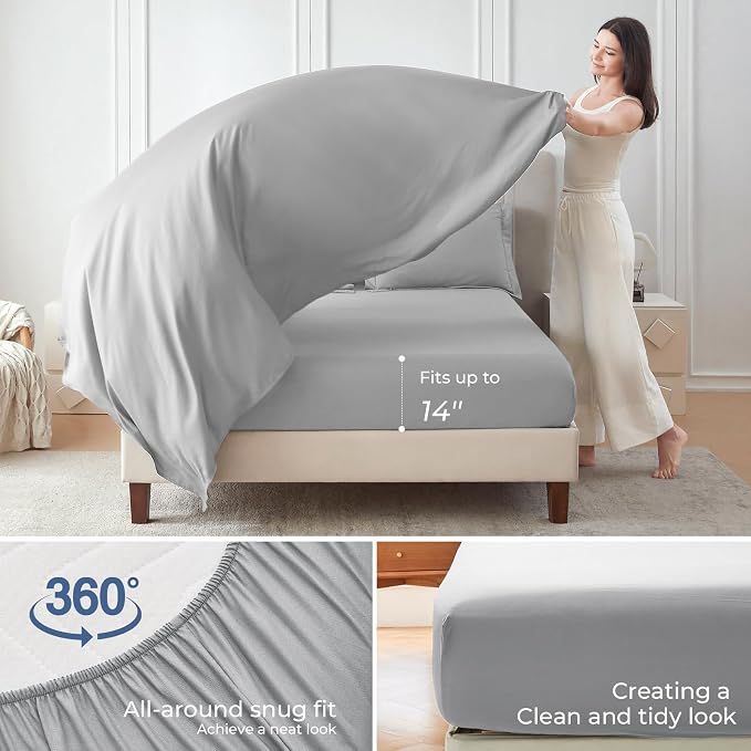 Sasttie Twin Comforter Set, 5 Pieces Bed in a Bag Twin, Complete Bedding Set - Image 4
