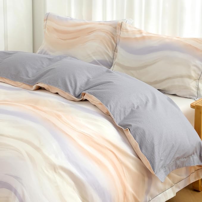 OAITE Duvet Cover Set King Size Floral Pattern Ultra Soft 100% Cotton Duvet - Image 2