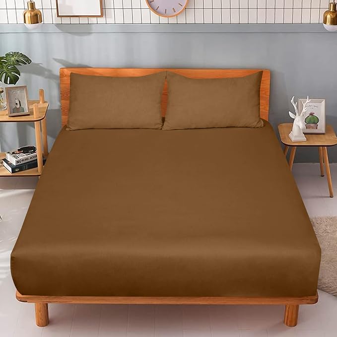 ROYALE LINENS 300 Thread Count 100% Long Staple Combed Cotton Fitted Sheet Full - Image 9