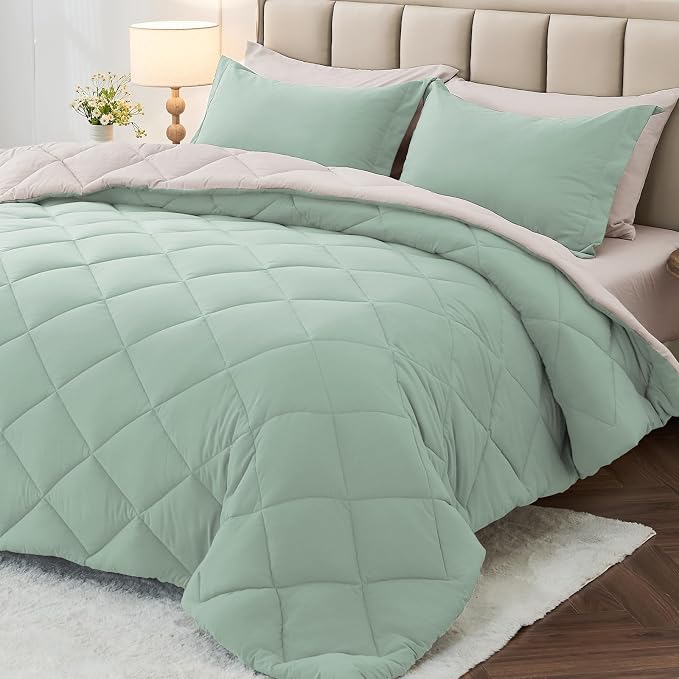 MUXHOMO 5 Pieces Twin Comforter Set, Reversible Bed in a Bag Twin Size by MUXHOMO
