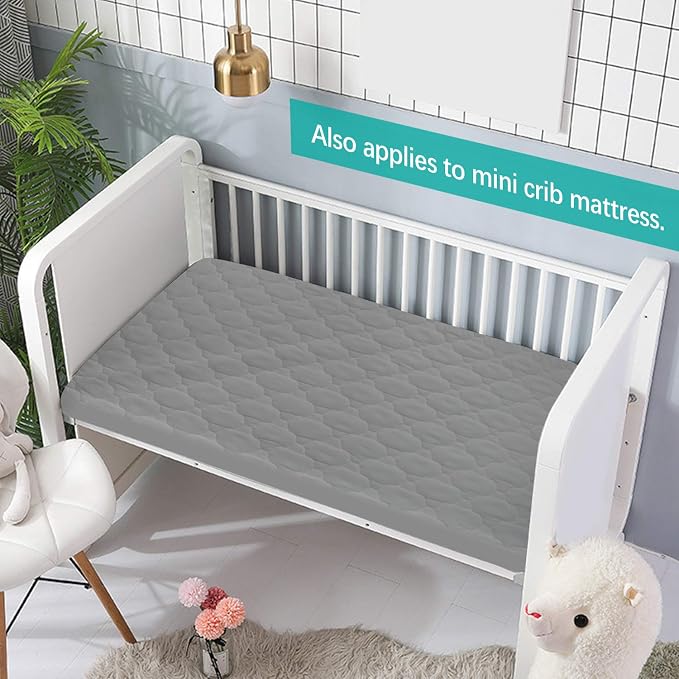 Biloban 2 Pack Pack and Play Mattress Protector Sheets Fitted Waterproof - Image 4